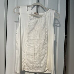 Skies are Blue blouse. Off-white with lace detail. New without tags.